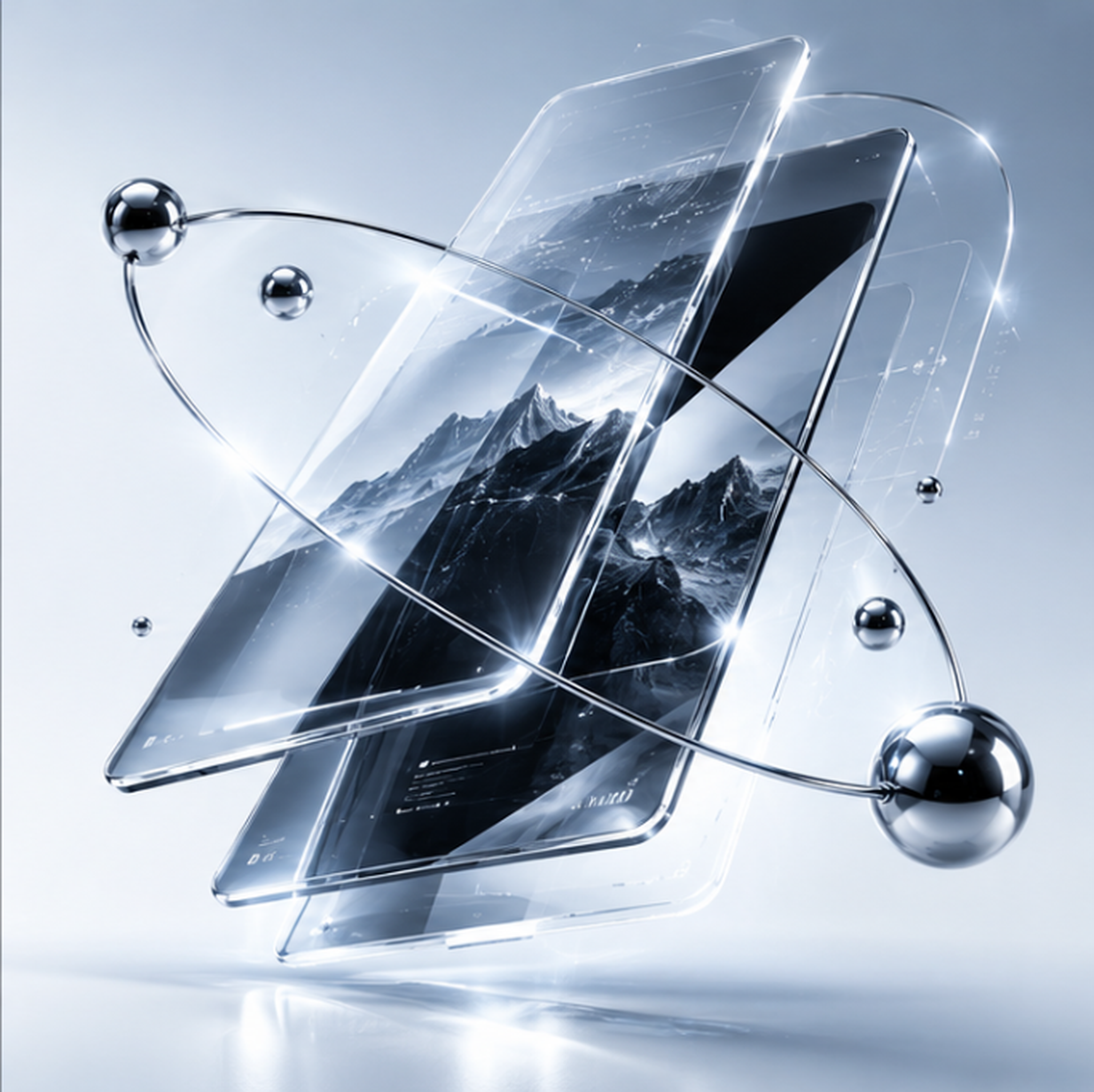 Futuristic network globe with connected nodes